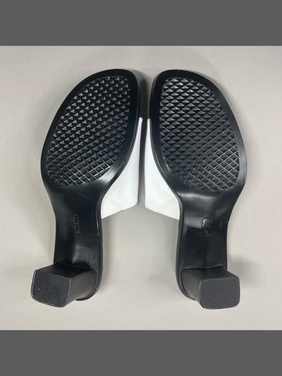 NEW Aerosoles Shoes Womens 9.5 white black leather local time heels cocktail - Picture 11 of 12